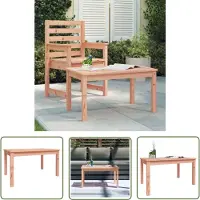 The Living Store Table de jardin 82,5x50,5x45 cm bois massif douglas