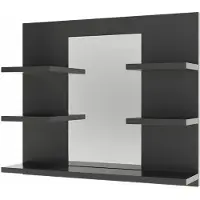 Vicco Armoire de toilette Wilbur Anthracite 58.8x50cm avec des étagères, Model 56240
