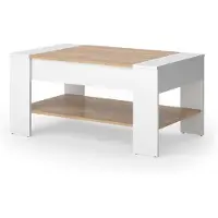 Vicco Table basse August Chêne blanc/force de l'or 99.6x58.8cm avec tiroir, Model 55596