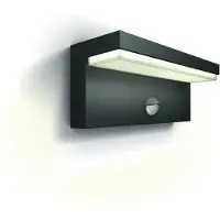 Philips Applique murale Bustan 3,8 W, Applique d'extérieur, Anthracite, Métal, IP44, Terrasse, Jardin, I