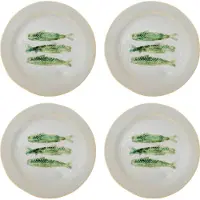 Bloomingville Assiettes Hadden vertes Ø27cm lot de 4 pièces