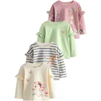 Next T-Shirt beige clair / menthe / rose ancienne / blanc naturel