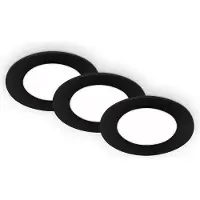 Briloner Lampes LED encastrées Lampe encastrée 3x3W noir plastique Ø8,6cm IP65