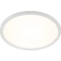 Briloner Plafonnier LED ultrafin salle de bain 420mm rond 22W 2900lm 4000K lumière blanche neutre fond lumineux blanc lampe plafond IP44 salle de bain cuisine