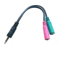 Microconnect AUDALS015 Adaptateur de câble 3.5mm 2x3.5mm noir - Adaptateur de câble (3.5mm, 2x3.5mm, mâle/femelle, noir)
