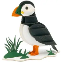 Fridolin Maquette 3D en papier - - Macareux moine - 9x8x6 cm - Activité créative - À partir de 8 ans