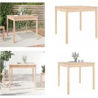 vidaXL Table de jardin 82,5x82,5x76 cm Pin massif - Table de jardin - Tables de jardin - Table d'extérieur - Table de terrasse