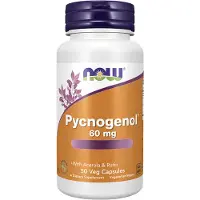 Now , Pycnogénol, 60 mg, 50 Capsules Végétales