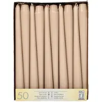 Papstar 88340 bougie en cire Rond Crème 50 pièces