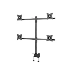 Edbak Support de table LCD pour 4x 19"-27 (Tables, 27", 10 kg), Support de moniteur, Noir