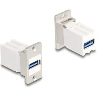 DeLOCK Panel Mount Keystone Kuppl. Typ A Bu/Typ B Bu konisch