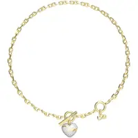 GUESS Jewellery JUBN04494JWYGT-U Collier Goudkleurig, (Acier inoxydable, Verre)