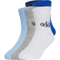 Adidas Chaussettes de sport 'Linear Ankle 5 Pairs Kids' bleu / bleu nuit / bleu clair / gris chiné / blanc