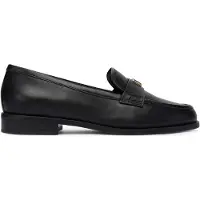 Michael Kors pour femme. 40F5LXFP1L Loafer Lex mocassins en cuir noir (40), Plat, Aucun, Casuel