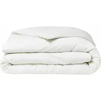 Generique Parure de lit en percale CHAUMONT - couette 240x260cm + 2 taies 63x63cm - Blanc