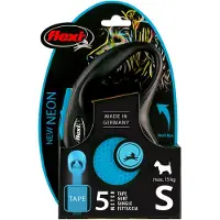 Flexi Laisse automatique New Neon S corde 5 m bleu