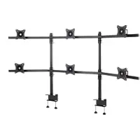 Edbak Support de bureau LCD 19"-27 (Tables, 27"), Support de moniteur, Noir