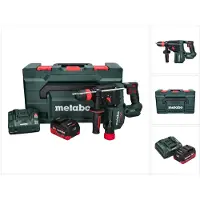 Metabo Perceuse à percussion sans fil KH 18 LTX BL 28 Q 18 V 3 J SDS plus Brushless + 1 batterie 5,5 Ah + chargeur + metaBOX.