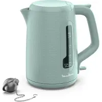 Moulinex Bouilloire 1,7 l, Indicateur 1 tasse, Filtre anti-calcaire, Arrêt automatique, uf à thé inclus, Morning BY2M1310