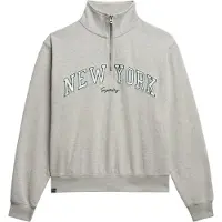 Superdry Sweat-shirt 'Essentials' gris chiné / sapin / blanc cassé