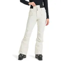 Roxy - Pantalon de ski taille haute - Rising High Pant Whisper White pour Femme - Taille L - Blanc