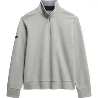 Superdry pour homme. M2014078A Sweatshirt piqué demi-zip Core grey (M), Casuel, Gris, Coton