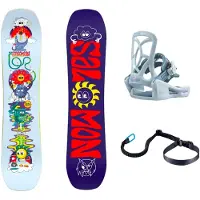 Salomon Snowboard - Packs (snowboard + fix) - Pack Snowboard et fixations - Team Package 2027 - Taille Enfant 80 cm - Blanc