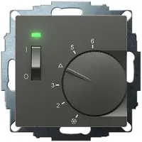 Eberle Controls Eberle UTE 1012-Anthrazit-55 Thermostat d'ambiance encastré 5 à 30°C, Thermostat, Blanc, Gris