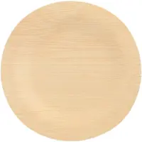 Papstar Assiette en bambou "pure", non divisée, 180 mm, 10 pièces (10x)