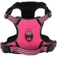 vidaXL Harnais réfléchissant réglable rose L