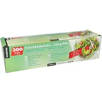 Papstar Film étirable, largeur : 300 mm, grand rouleau Matériau : LDPE (polyéthylène), transparent, Emballage alimentaire, Transparent