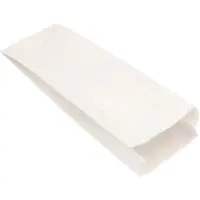 Papstar Sacs en papier à soufflets, dimensions : (L)150 x (P)70 x (H)420 mm, Emballage alimentaire, Blanc