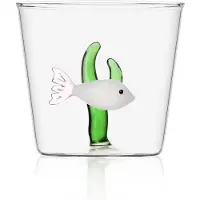Ichendorf - Gobelet Poisson blanc/algue verte - Jardin marin - Design Alessandra Baldereschi