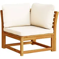 vidaXL Canapé d'angle de jardin avec coussins 73x73x65 cm bois massif acacia