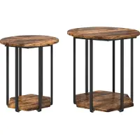 vidaXL Ensemble de tables d'appoint 2 pcs Marron 50 x 50 x 50,5 cm