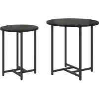 vidaXL Ensemble de tables d'appoint 2 pcs Chêne noir 50 x 50 x 50 cm