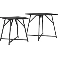 vidaXL Ensemble de tables d'appoint 2 pcs Chêne noir 50 x 50 x 50 cm