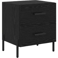 vidaXL Cabinet de chevet avec tiroir Chêne noir 40 x 35 x 47.5 cm