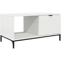 vidaXL Table basse blanche 90 x 49 x 46 cm Bois composite