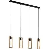 Eglo Lampe à suspendre Littleton bois/acier brun