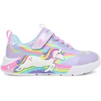 SKECHERS Baskets 'Unicorn Chaser' turquoise / jaune / lavande / rose clair