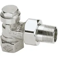 Heimeier Raccord de retour IMI , forme d'angle, 1/2 pouce, verrouillable, 1 pièce.