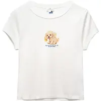 Pull&Bear T-shirt 'PACIFIC' beige / bleu / blanc