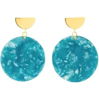 Fräulein Wunder Boucles d'oreilles 'Acetat Amal' turquoise