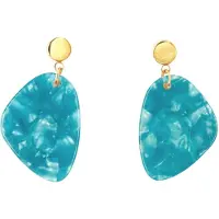 Fräulein Wunder Boucles d'oreilles 'Acetat Amy' turquoise