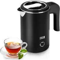 Lebenlang Bouilloire électrique LBL2319 - 0.5L - acier inoxydable - 600W - Noir