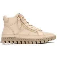 Carmela pour femme. 16270802-BEIGE Bottines en cuir 162708 beige (41), Plat, Fermeture éclair, Casuel