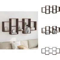 vidaXL Étagère murale chêne marron 159x18x65 cm bois d'ingénierie