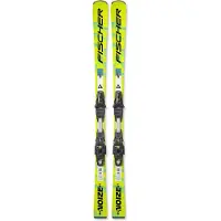 Fischer Rc4 Noize St Yellow Superflex + Rc4 Z12 Gw Powerrail 85 [f] Alpine Skis Pack Jaune 155