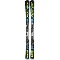 Fischer Rc4 Noize St Black Superflex + Rc4 Z12 Gw Powerrail 85 [f] Alpine Skis Pack Bleu 155